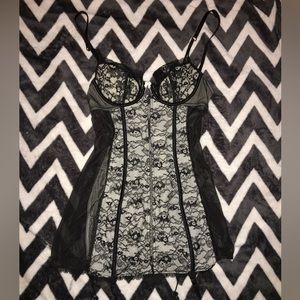 Vintage Style Victoria’s Secret Long Corset with Garter Straps